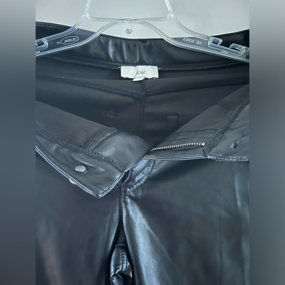 Joie Black Faux Leather Pants Womens 4 NWT - Picture 6 of 11